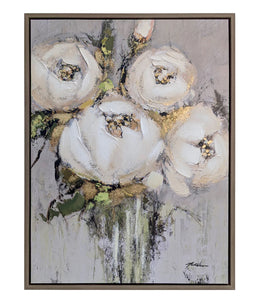 WHITE BLOSSOM WALL ART