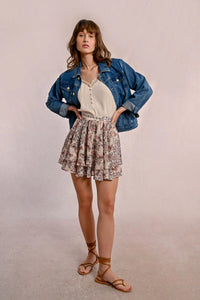 Cream butterfly Skirt