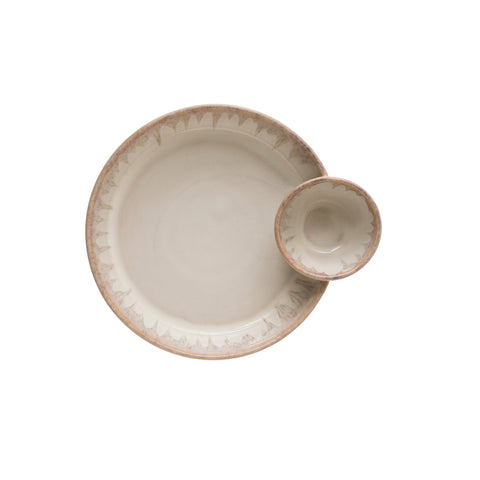 STONEWARE SERVING DISH