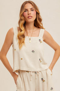 Floral Embroidered