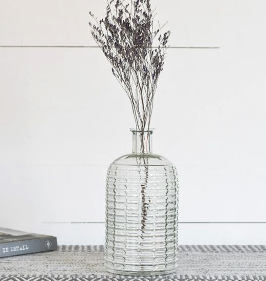 Clear Stripe Vase