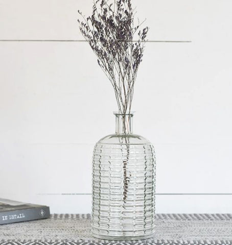 Clear Stripe Vase