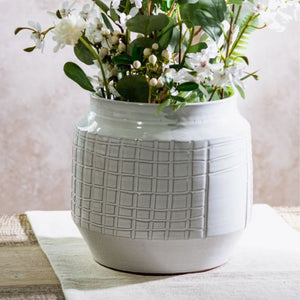 White Ceramic Planter