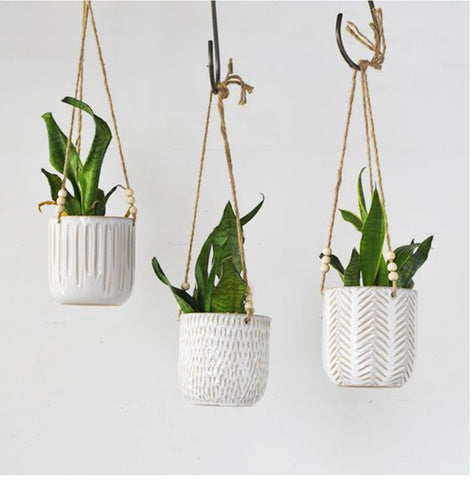 3 ASST. DESIGN HANG PLANTERS