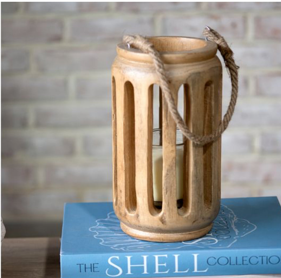 CARVED WOOD LANTERN