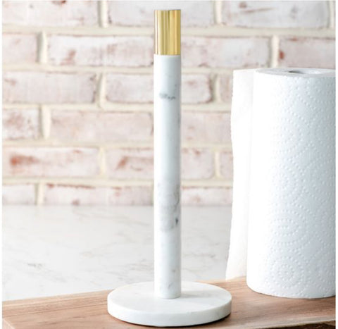 WHITE MARBLE PAPER TOWEL HOLDER