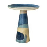 Enameled Metal Table Blue