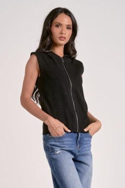 Sleeveless Sweater W Hood