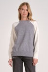 Grey/ White Color Block Sweater