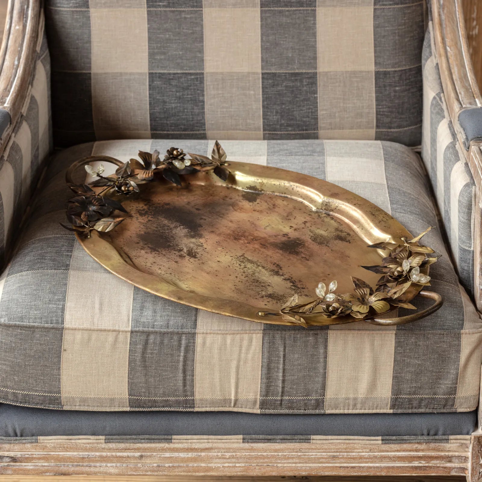 Jeweled Gold Tray