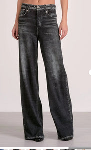 Joy Faux Jean Black