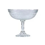 Pressed glass footed bowl