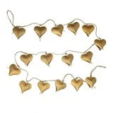 Metal Heart Jute Garland