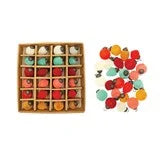 Multi Flocked Ornaments