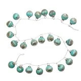 Embossed ombré Glass Ornament Garland