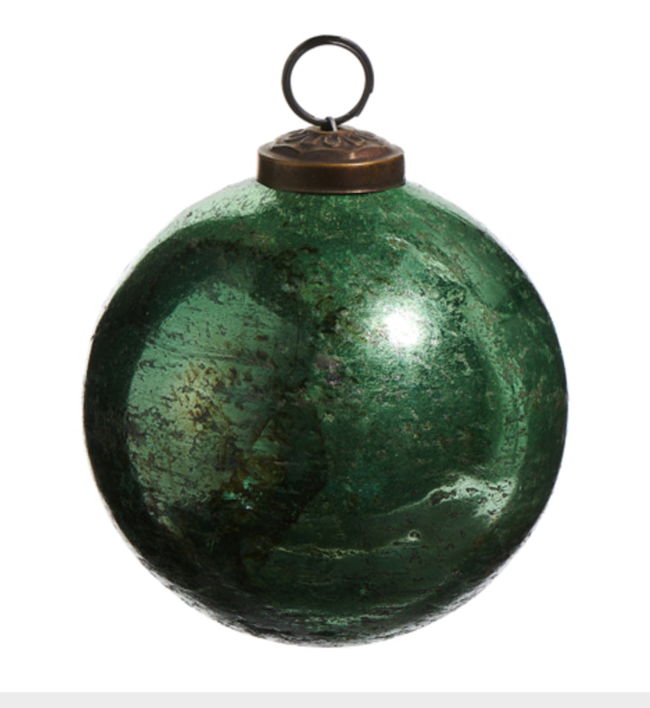 4” Green Marble Ornament