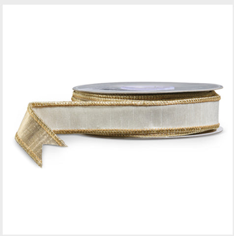 White and Gold Ribbon