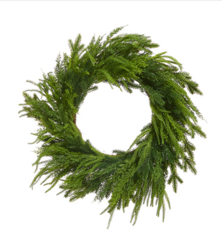 28” Mixed Cedar Wreath