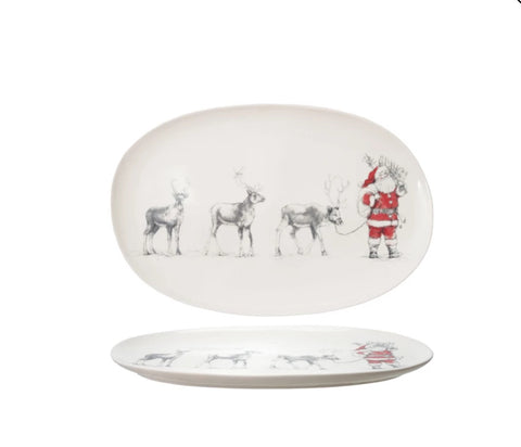 Santa and Reindeer Platter
