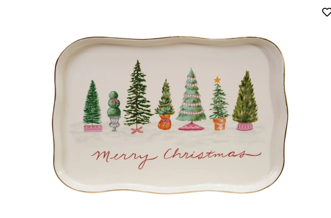 Scalloped Tree Platter