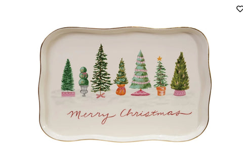 Scalloped Tree Platter