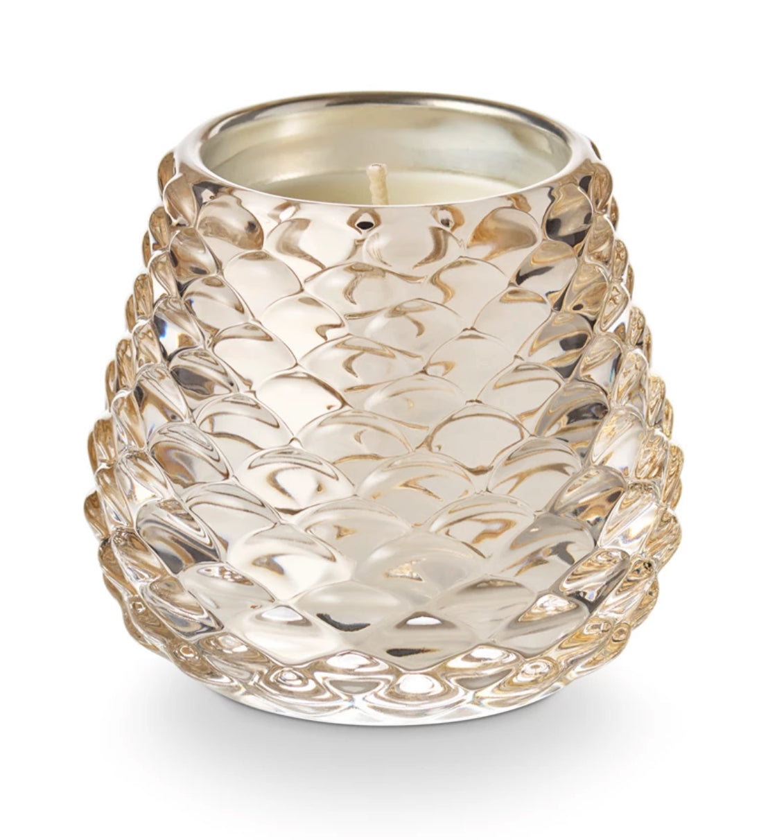Winter White Pinecone Votive Candle