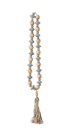Wood Bead Tassel