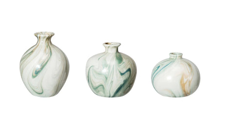 Marbled Designed Vases