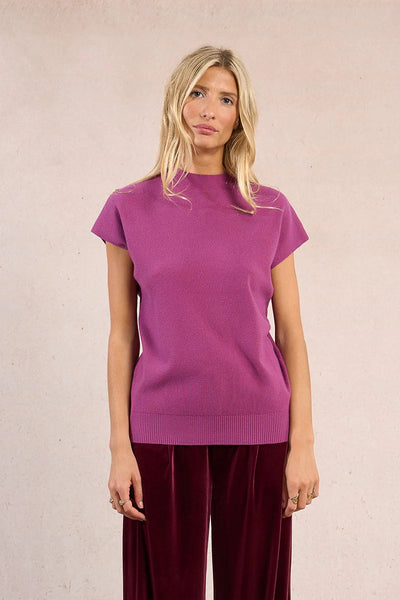 Knit Short Sleeve Sweater 2 colors