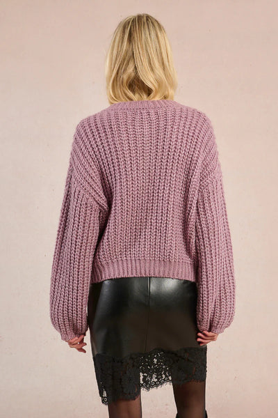 Chunky Mauve Cardie
