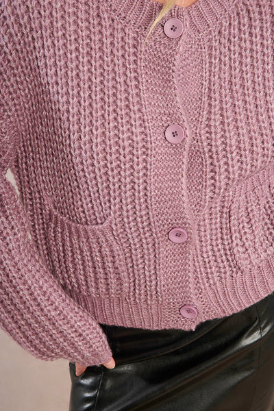 Chunky Mauve Cardie