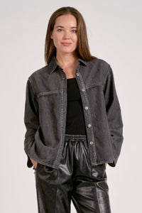 Black Wash Over Shirt