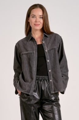 Black Wash Over Shirt