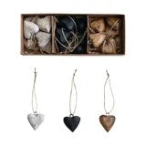 Box of Wood Hearts