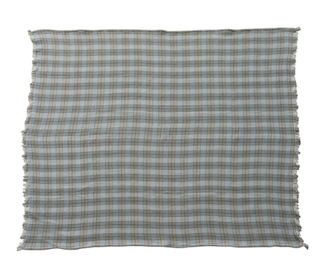 Cotton Plaid Throw