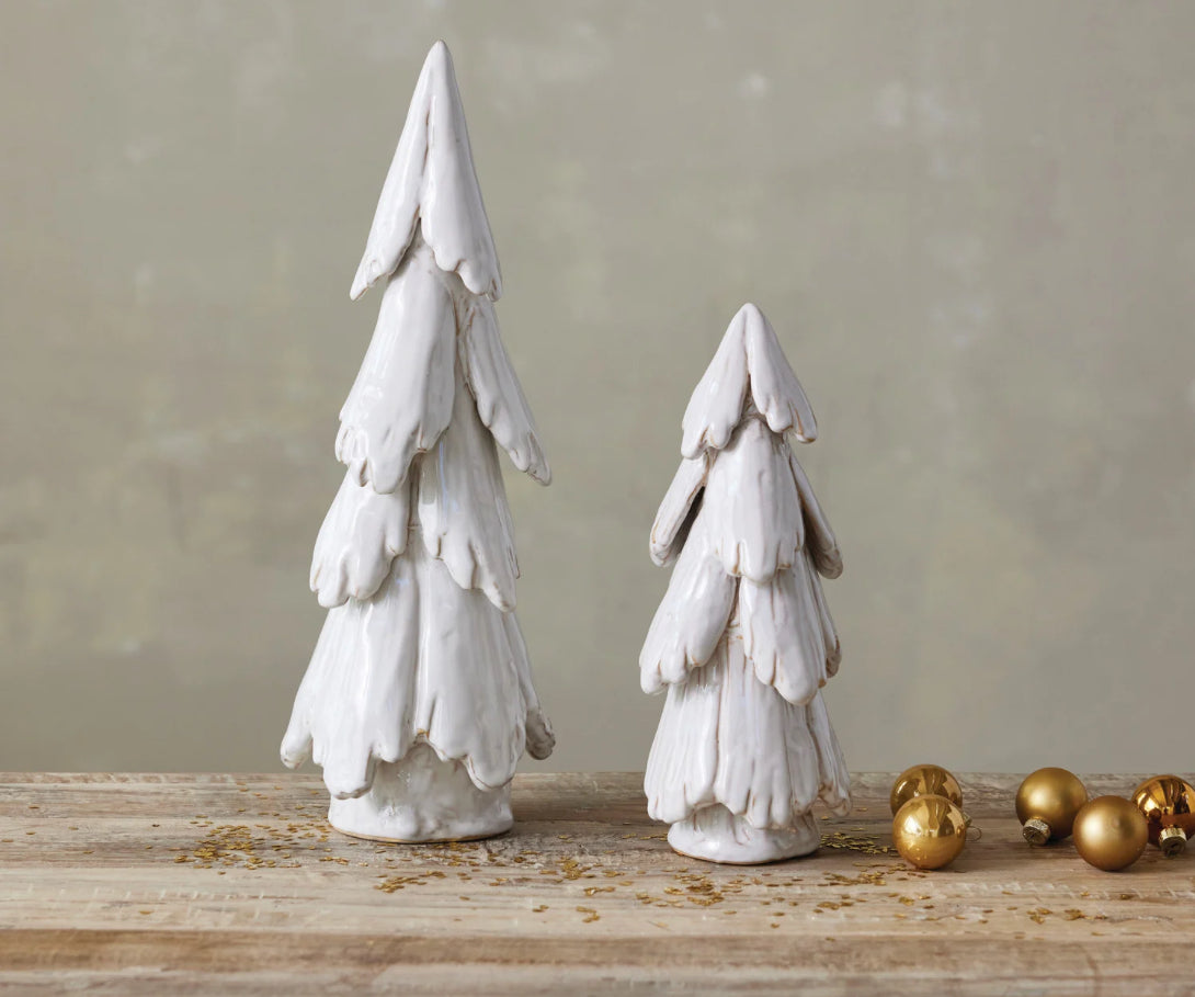 White Stoneware Tree LG