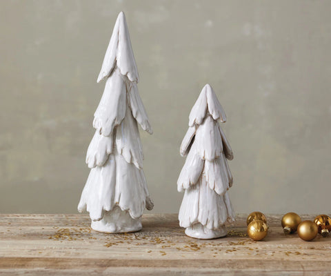 White Stoneware Tree LG