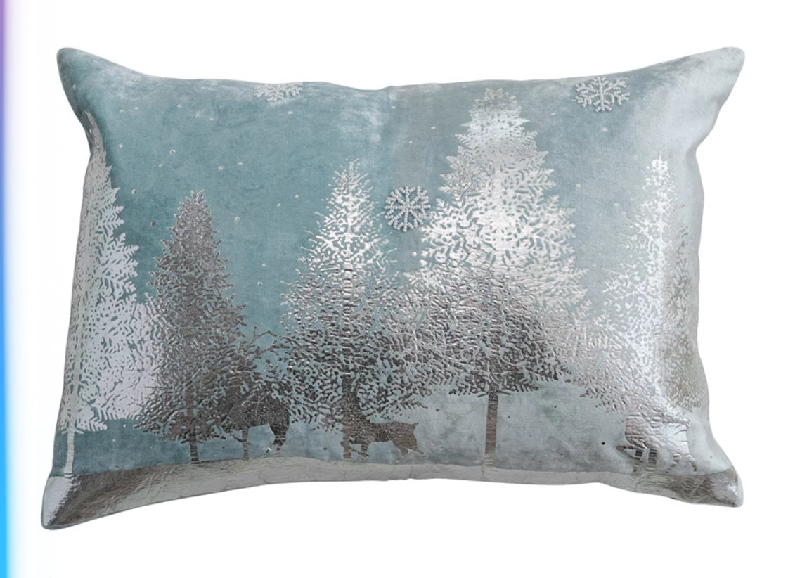 Velvet Snowflake Pillow