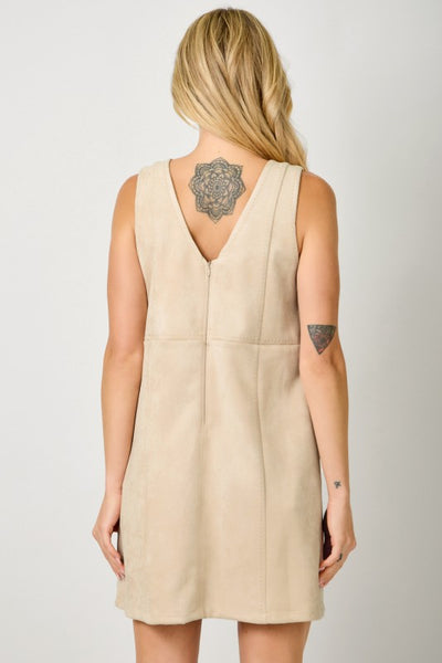 Faux Suede Shift Dress