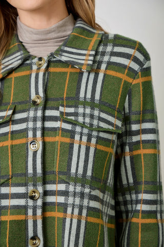 Check Sweater Jacket