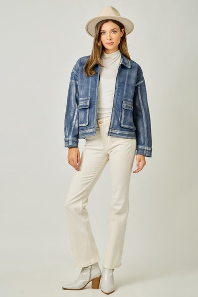 Metallic Denim Jacket