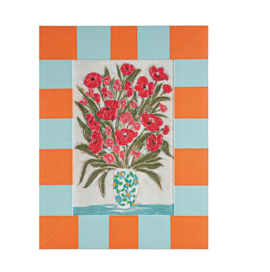 Canvas flowers in Vase