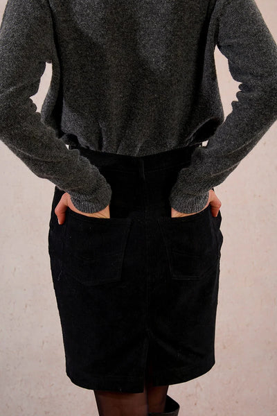 Navy Cordaroy Pencil Skirt