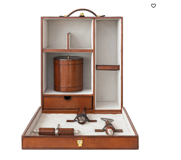 LEATHER TRAVEL BAR