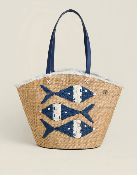 Straw Fish Tote