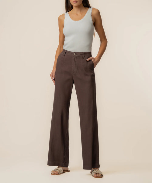 Meg Choc. Linen Pant