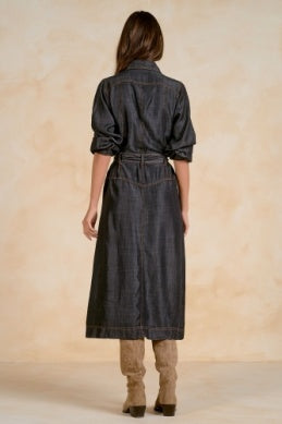Black Wash Denim Dress