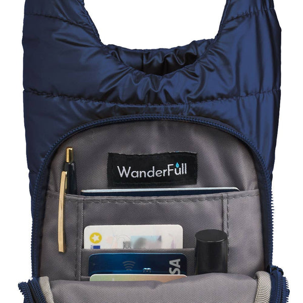 Navy Blue Shiny HydroBag® with Navy Strap
