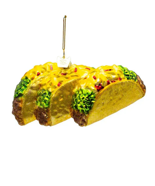*5.25"NOBLE GEMS GLASS TACOS ORNAMENT