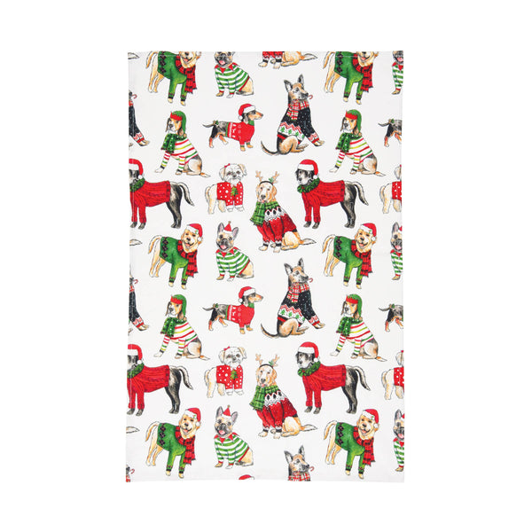 Christmas Dogs Kitchen Towel